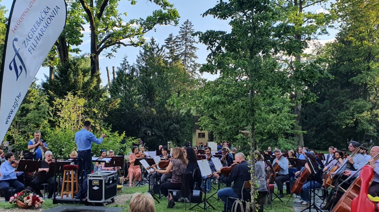 Gudački kvartet i Kvartet rogova Zagrebačke filharmonije na Labuđem otoku